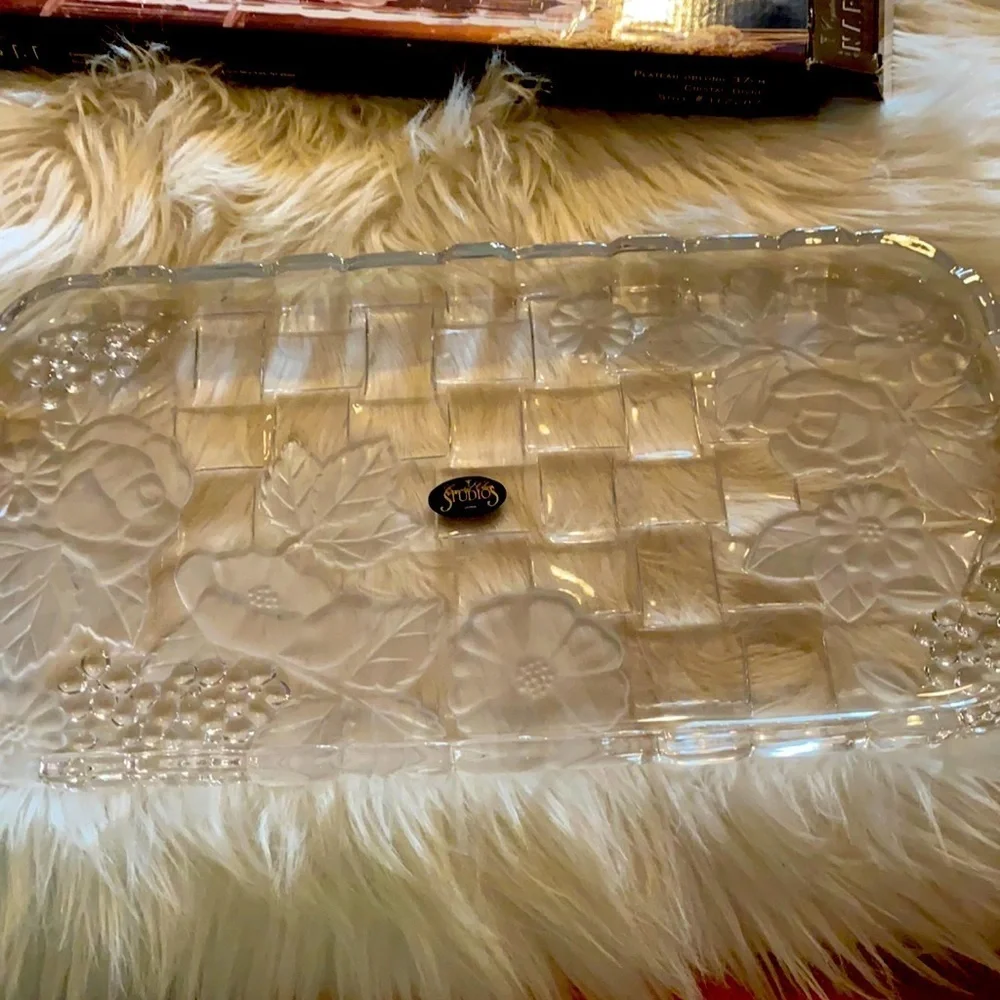 New in box Napoli Crystal platter
